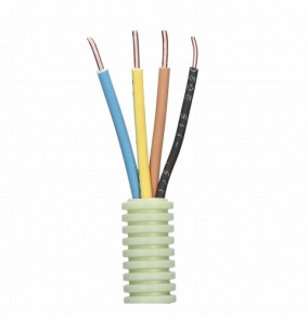 Kunststof installatiebuis, voorbedraad Green flex 3G2,5 + 1,5