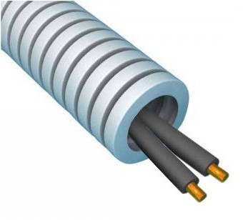 Kunststof installatiebuis, voorbedraad Snelflex 2 x 1,5 Kunststof installatiebuis, voorbedraad Snelflex 2 x 1,5