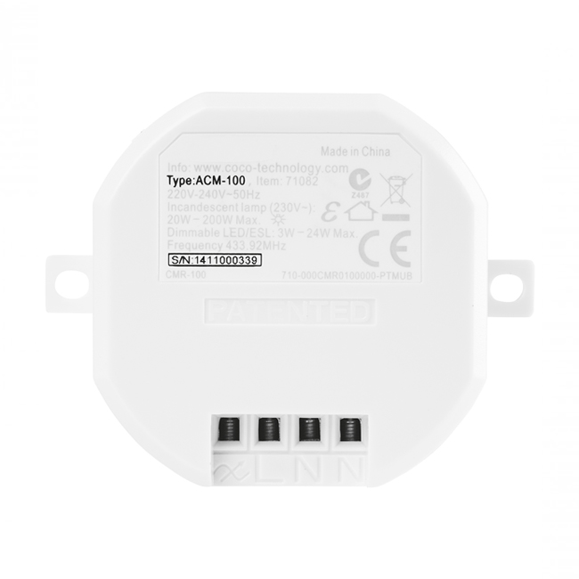 Smart home dimmer KlikAanKlikUit KAKU ONTVANGER ACM-100  DIM. 70082