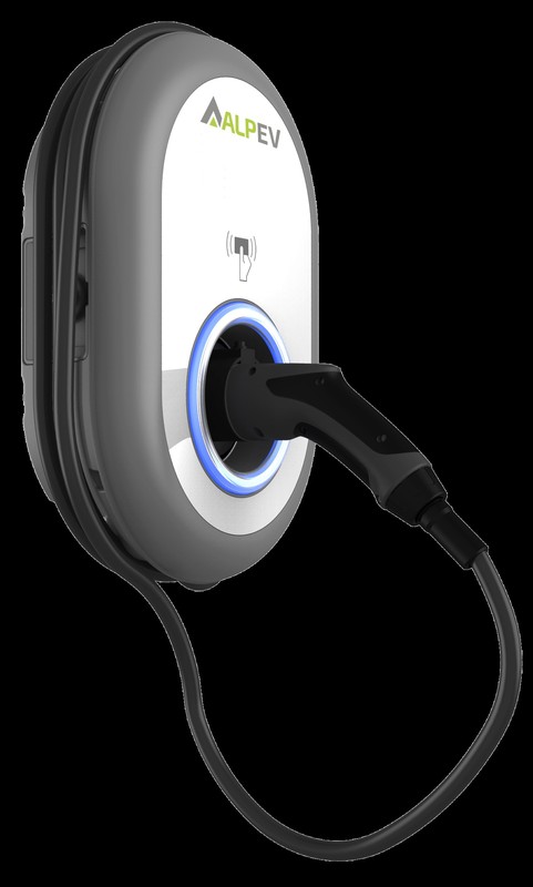 Oplaadpunt elektrisch voertuig ALP Oval Basic met 8M Kabel
