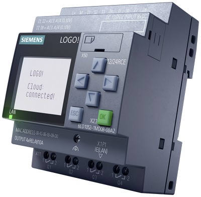 Logische module Siemens AG LOGO!12/24RCE, 8DI(4AI)/4DO, 400...
