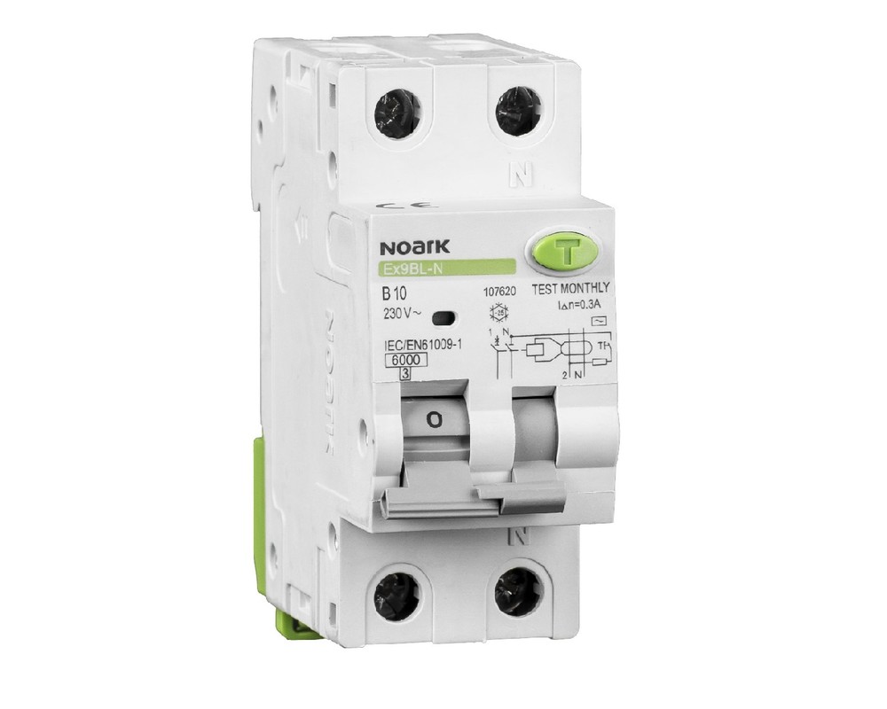 Noark AARDLEKAUTOMAAT 1P+N C25 A 30MA 6KA 107648
