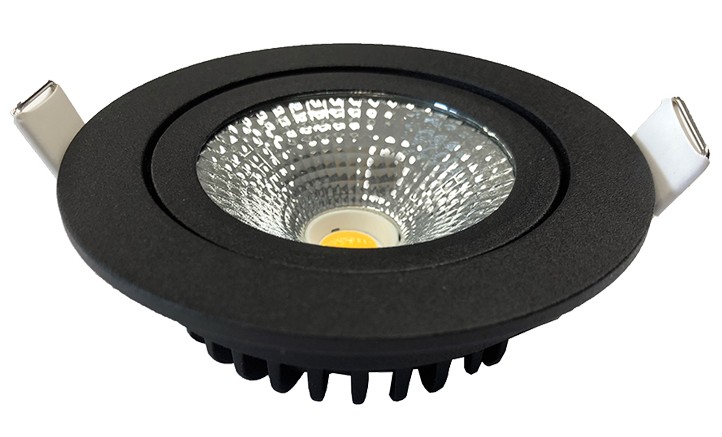 YELA INB.SP. THIN RO 5W 2700K DIM ZWART 60 020526