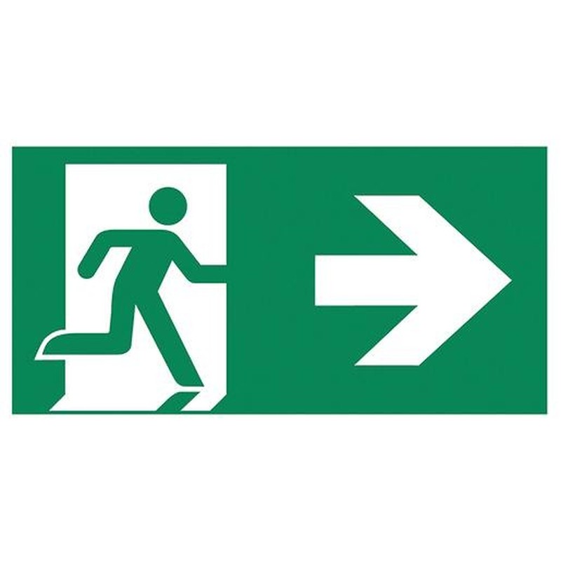 Pictogram noodverlichting MacBright B man pijl Rechts/Links PLX DZ